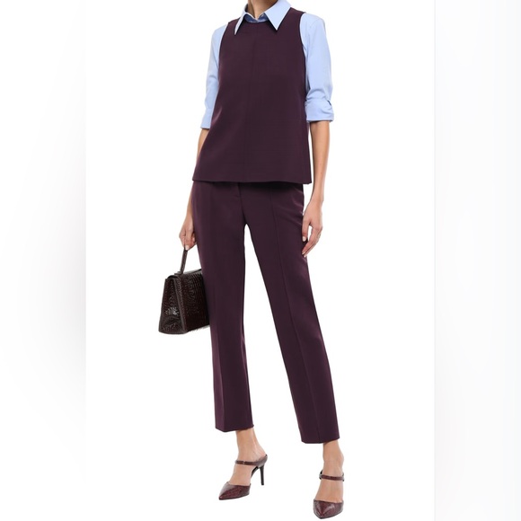 Victoria Victoria Beckham Deep Purple Cropped Pantsuit....